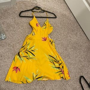 Yellow Cut-Out Dress Size S